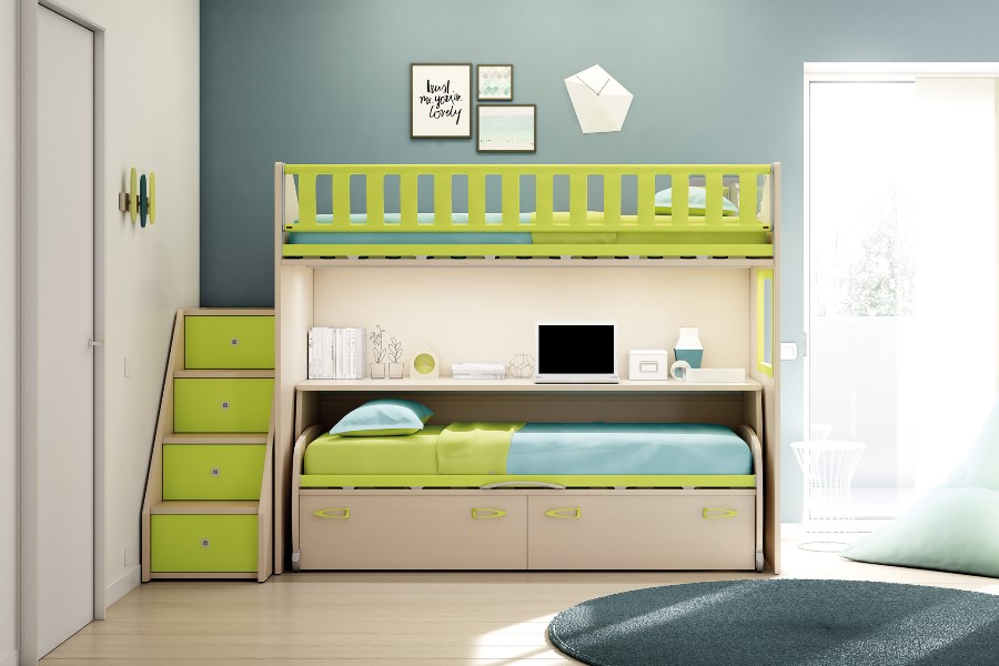 Camerette moderne per bambini: letto a castello Moretti Compact