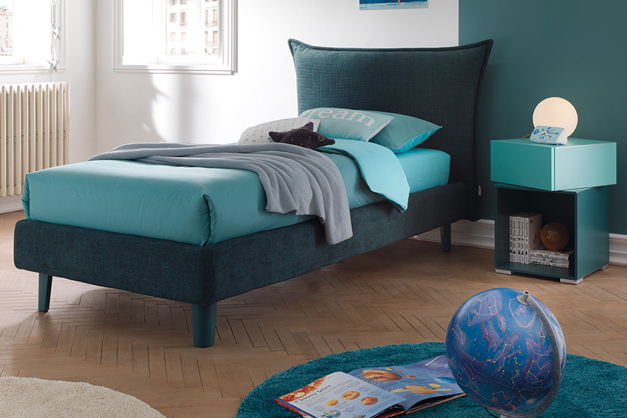 Cameretta bella e robusta: letto imbottito Moretti Compact