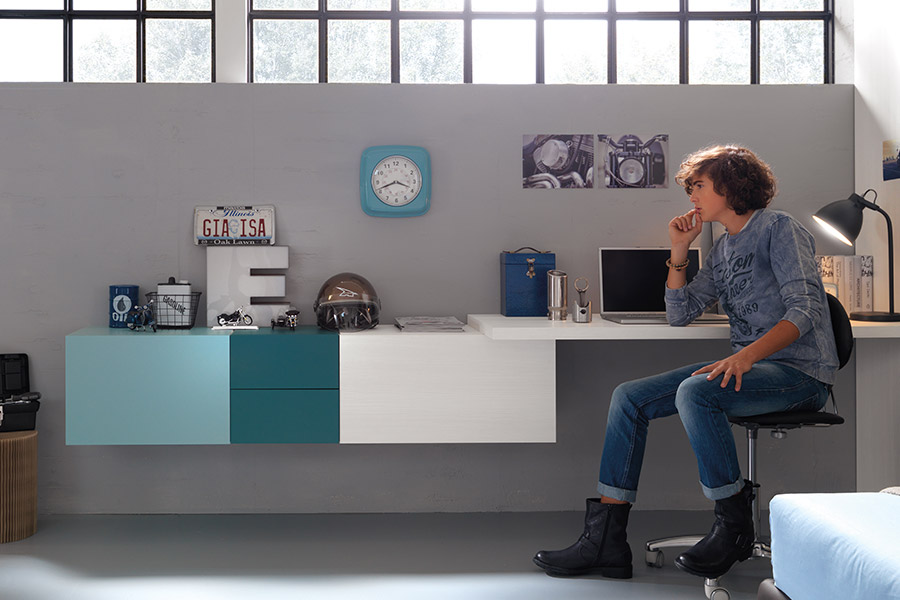Come scegliere la cameretta: zona studio Moretti Compact