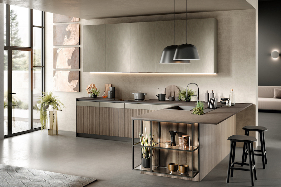Come sfruttare open space cucina soggiorno Moretti Compact 1