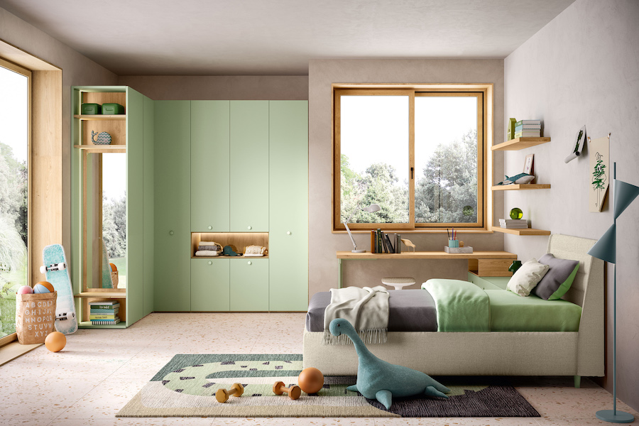 Cameretta verde pastello K117