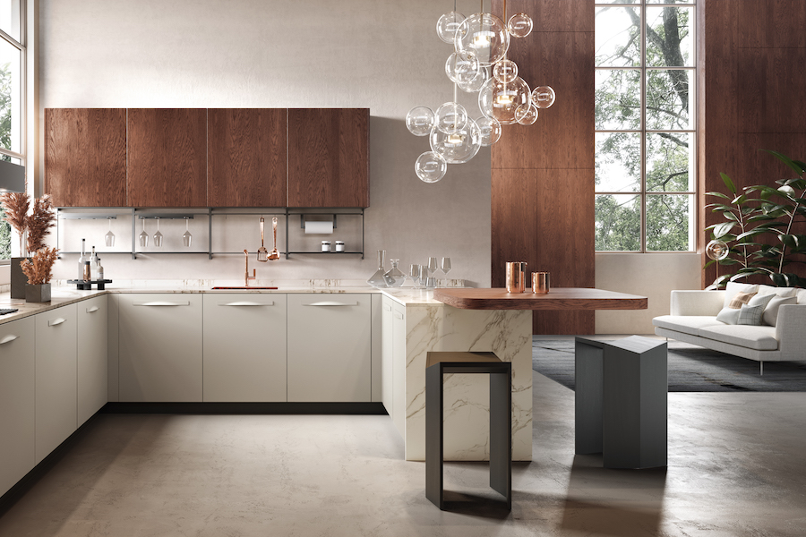 Come creare cucina open space Moon